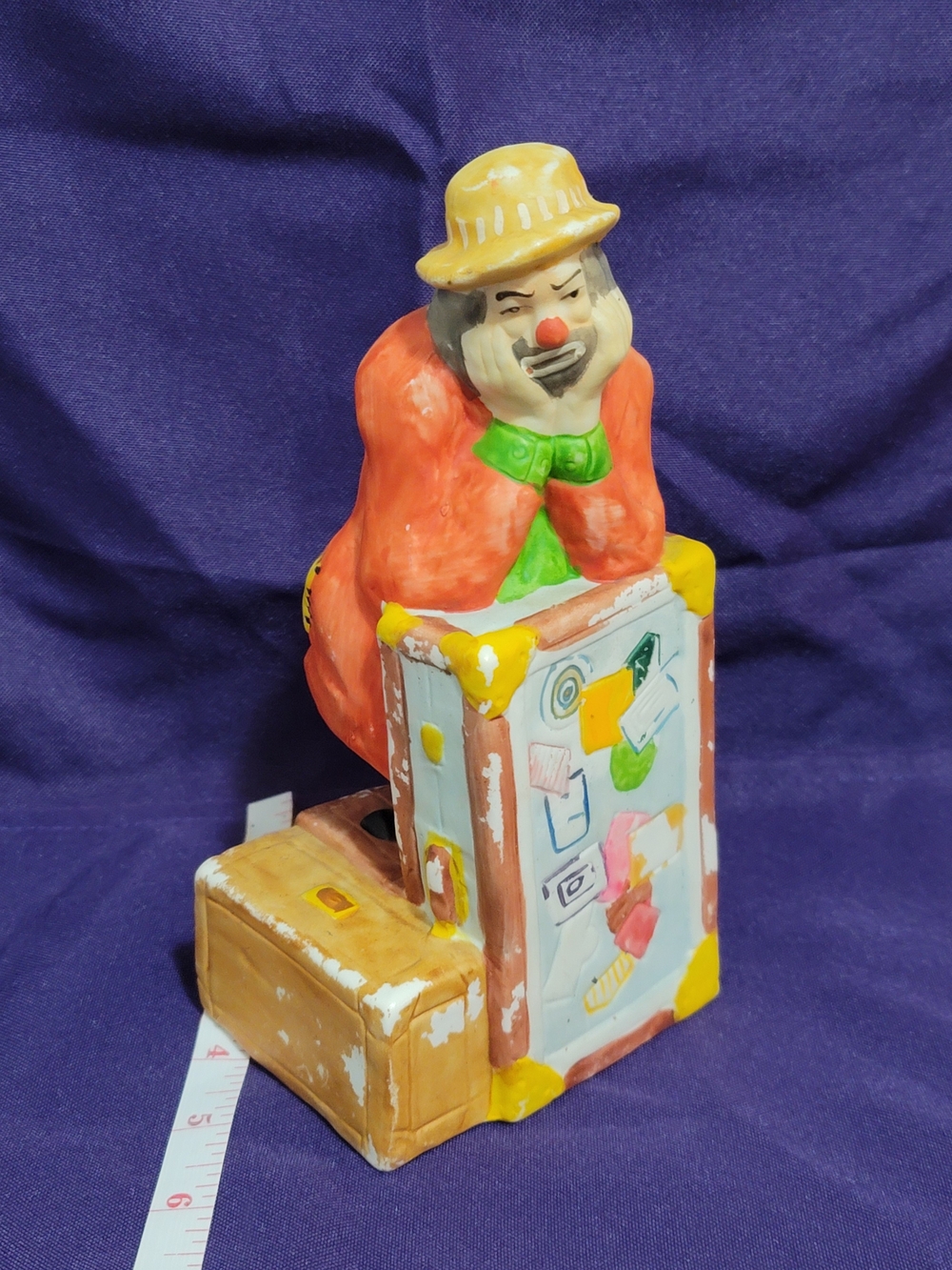Vintage Flambro Emmett Kelly Jr  Clown Wind-Up Musical Figurine